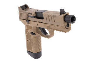 FN America 545 Tactical .45 ACP pistol with threaded barrel.